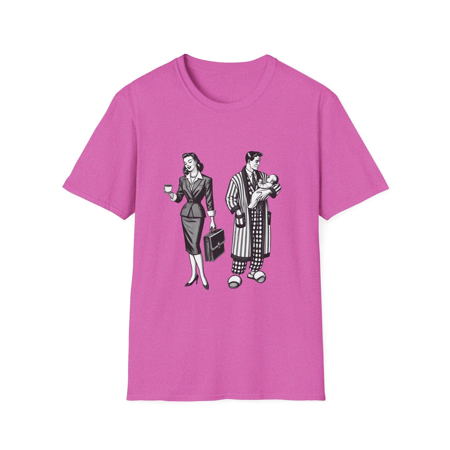 Working Mom and Mr. Mom Postmodern Unisex T-Shirt