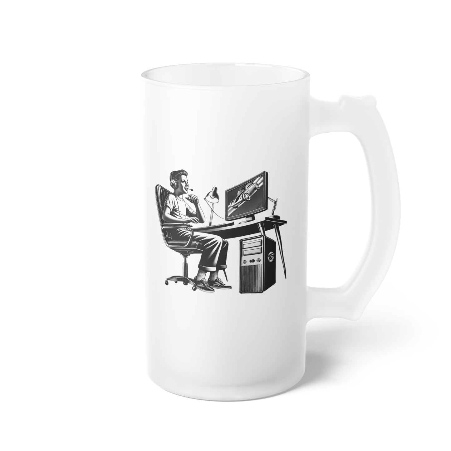 Gamer Postmodern Frosted Glass Beer Mug