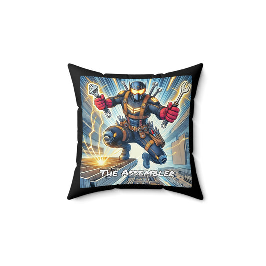 The Assembler Super Hero Spun Polyester Square Pillow