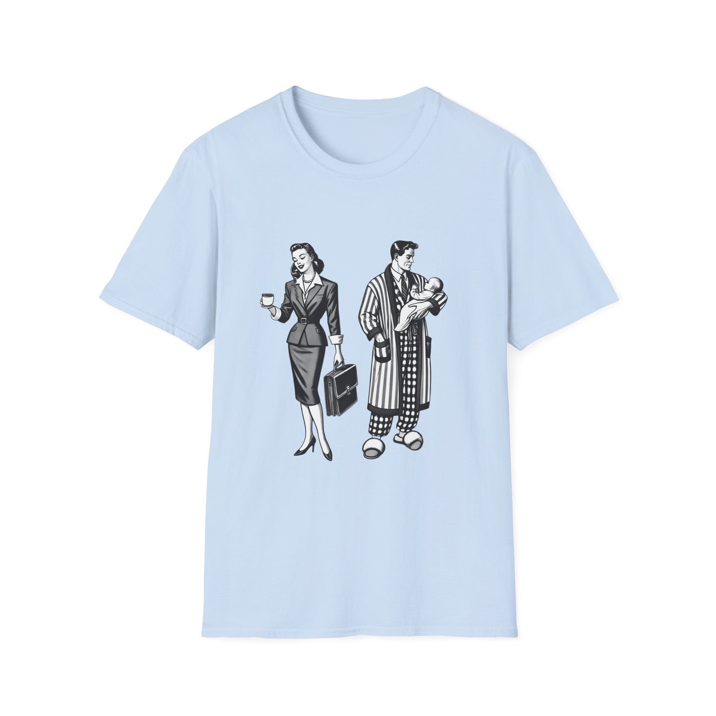 Working Mom and Mr. Mom Postmodern Unisex T-Shirt