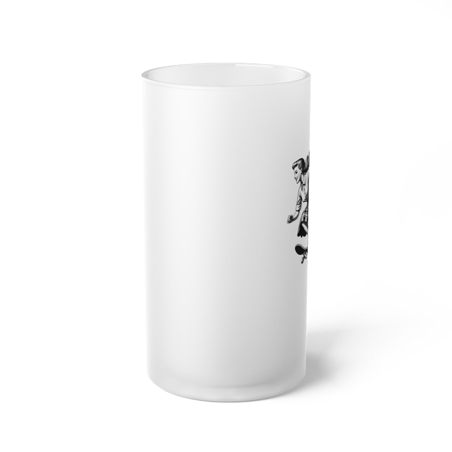 Skateboarding Postmodern Frosted Glass Beer Mug