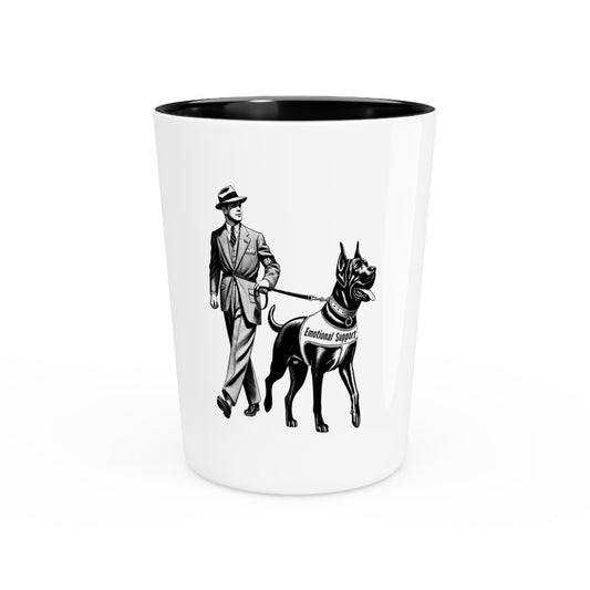 Emotional Support Dog Postmodern Shot Glass