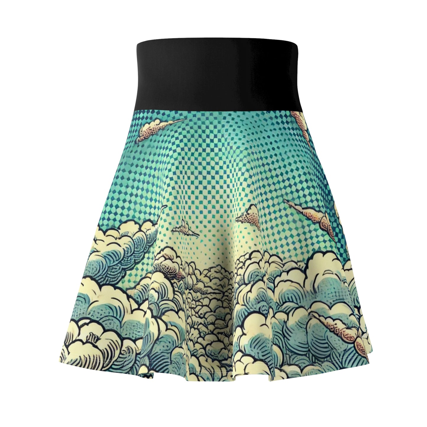 Clouds Women's Skater Skirt