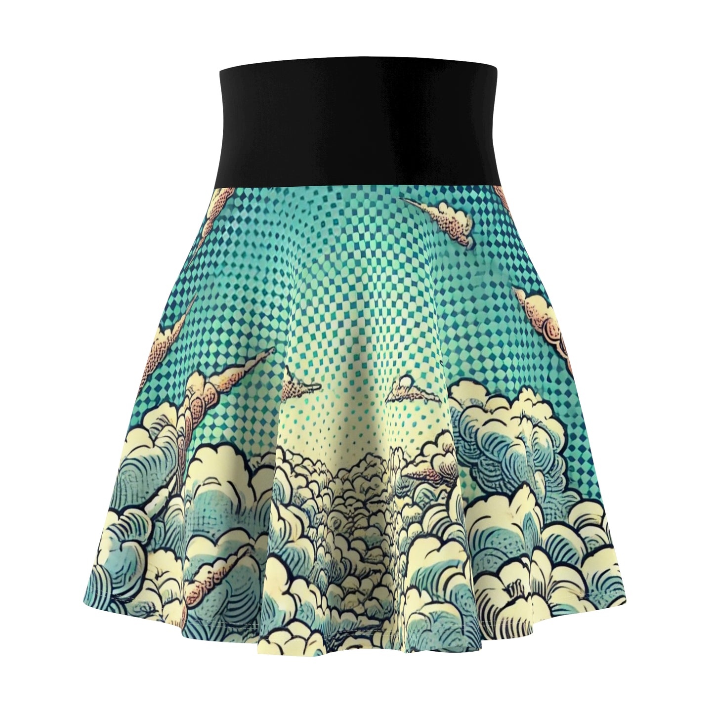 Clouds Women's Skater Skirt