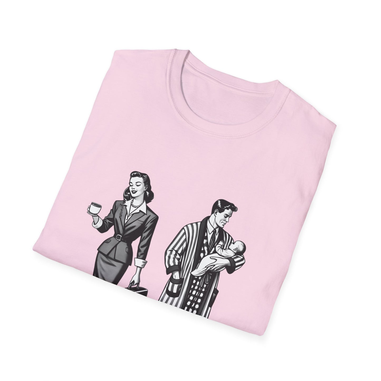 Working Mom and Mr. Mom Postmodern Unisex T-Shirt