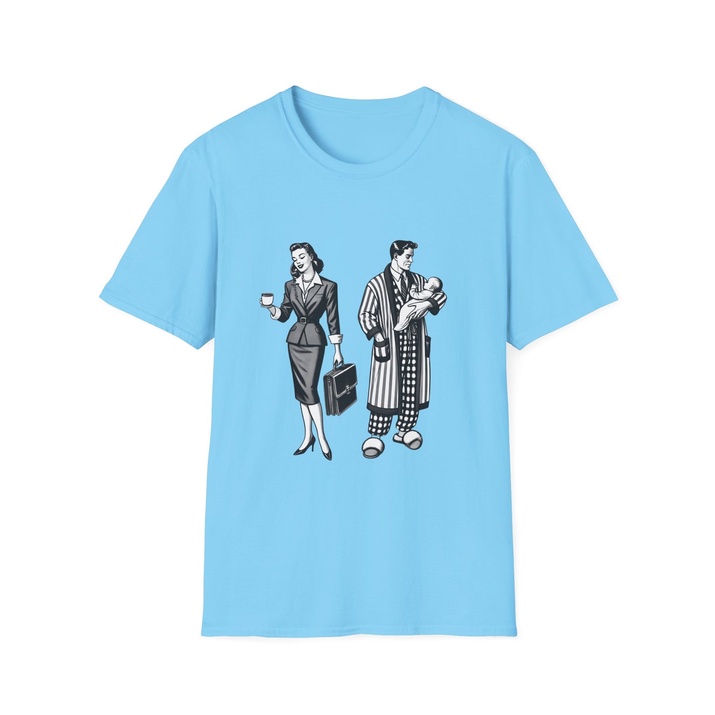 Working Mom and Mr. Mom Postmodern Unisex T-Shirt