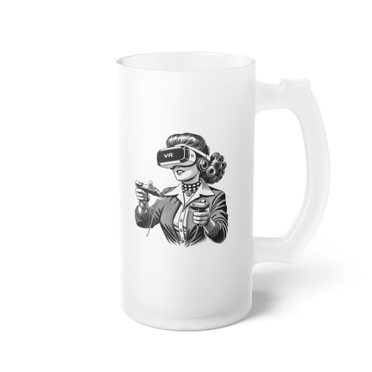 Playing VR Postmodern Frosted Glass Beer Mug