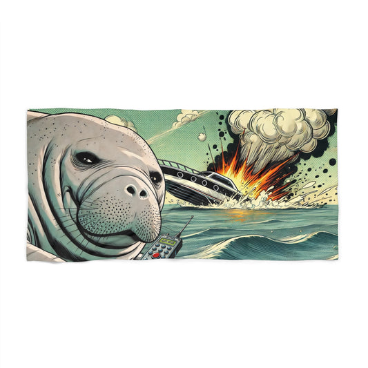 Manatee’s Revenge Beach Towel