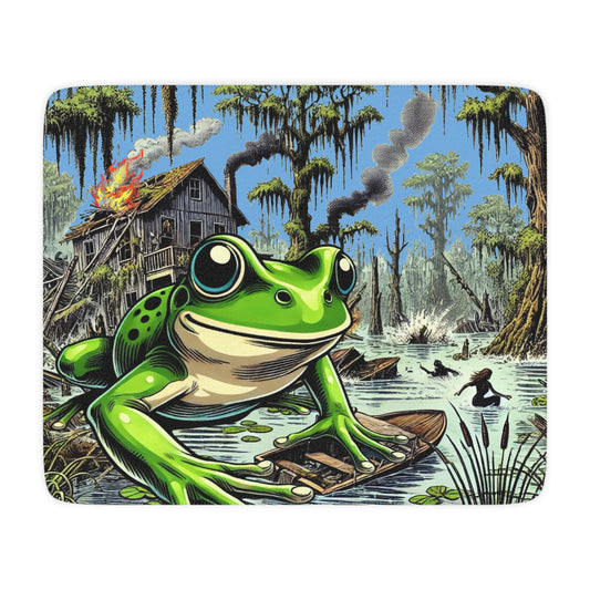 Giant Frog Sherpa Blanket