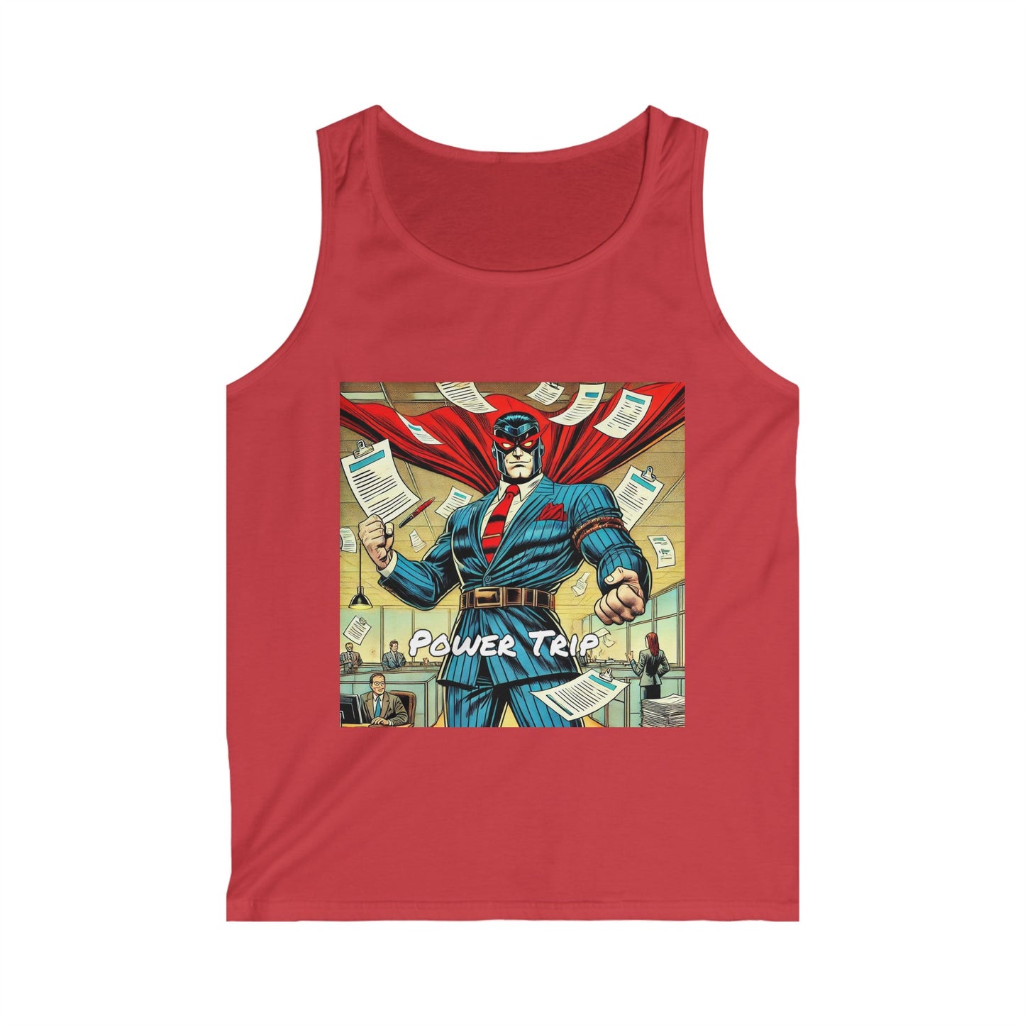 Power Trip Supervillain Men's Soft style Tank Top