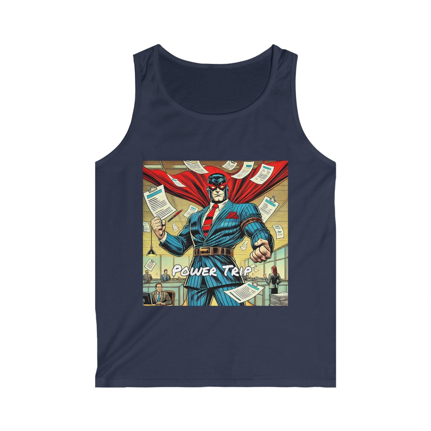 Power Trip Supervillain Men's Soft style Tank Top