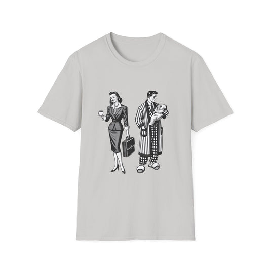 Working Mom and Mr. Mom Postmodern Unisex T-Shirt