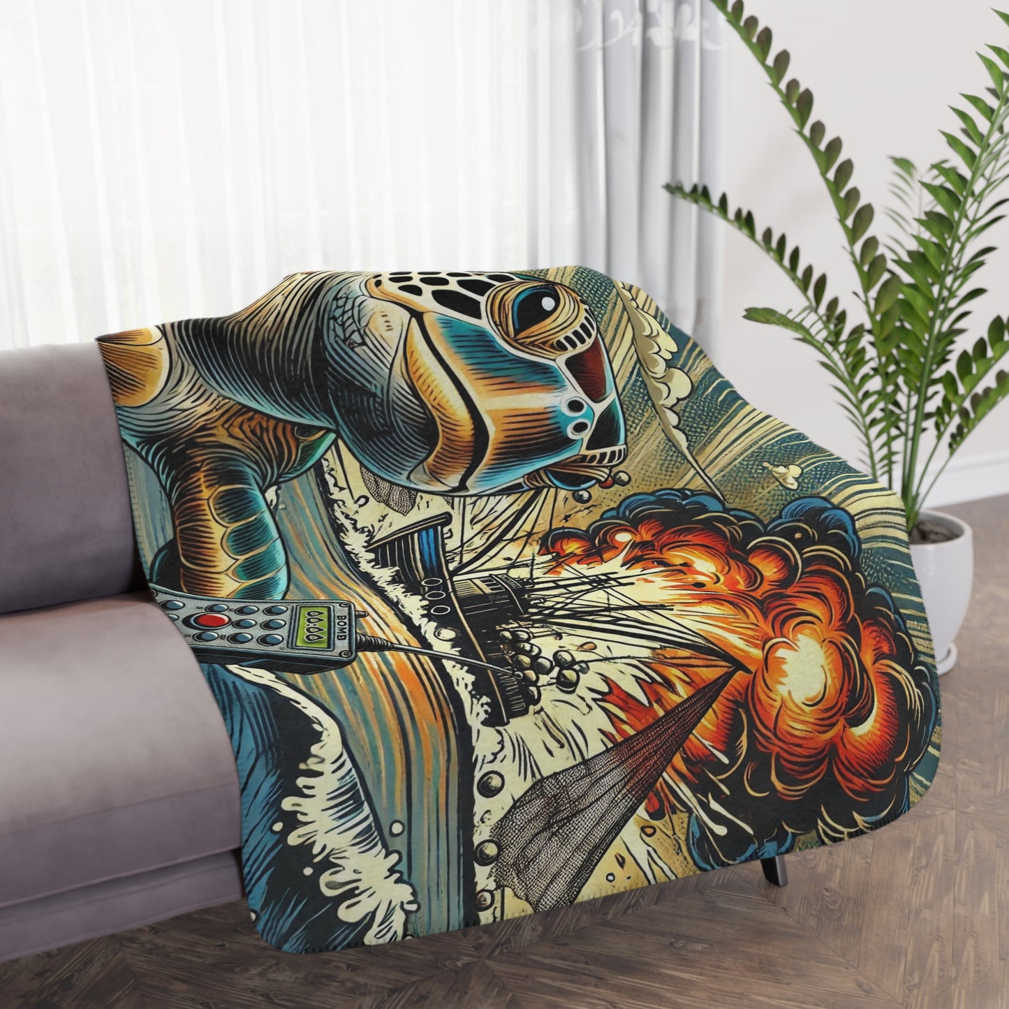 Sea Turtle’s Revenge Sherpa Blanket