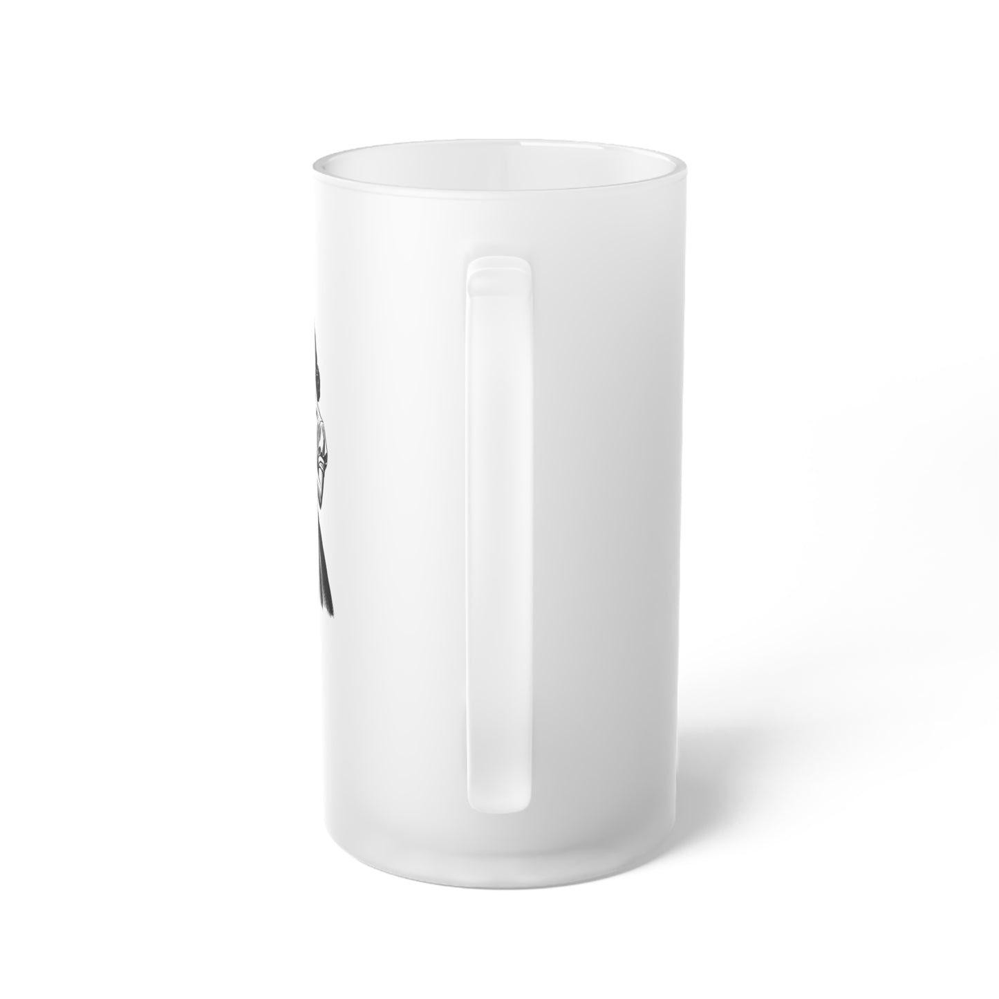 Phone Scrolling Postmodern Frosted Glass Beer Mug