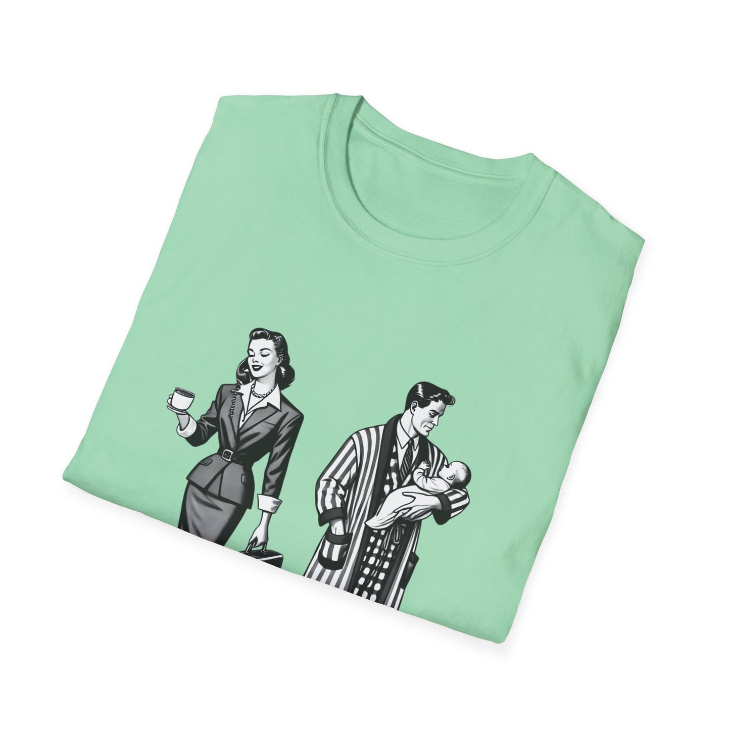 Working Mom and Mr. Mom Postmodern Unisex T-Shirt