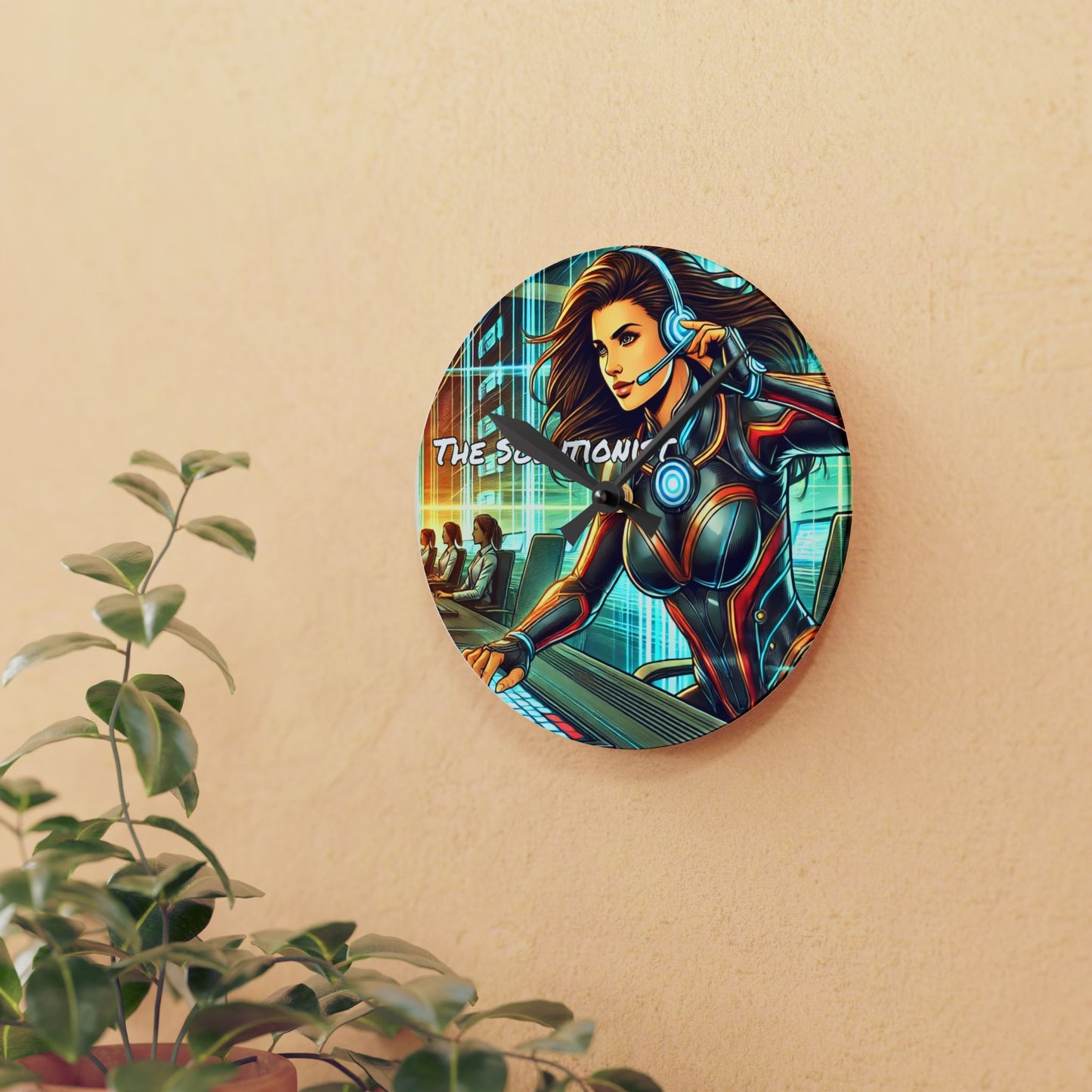 The Solutionist Super Hero Acrylic Wall Clock