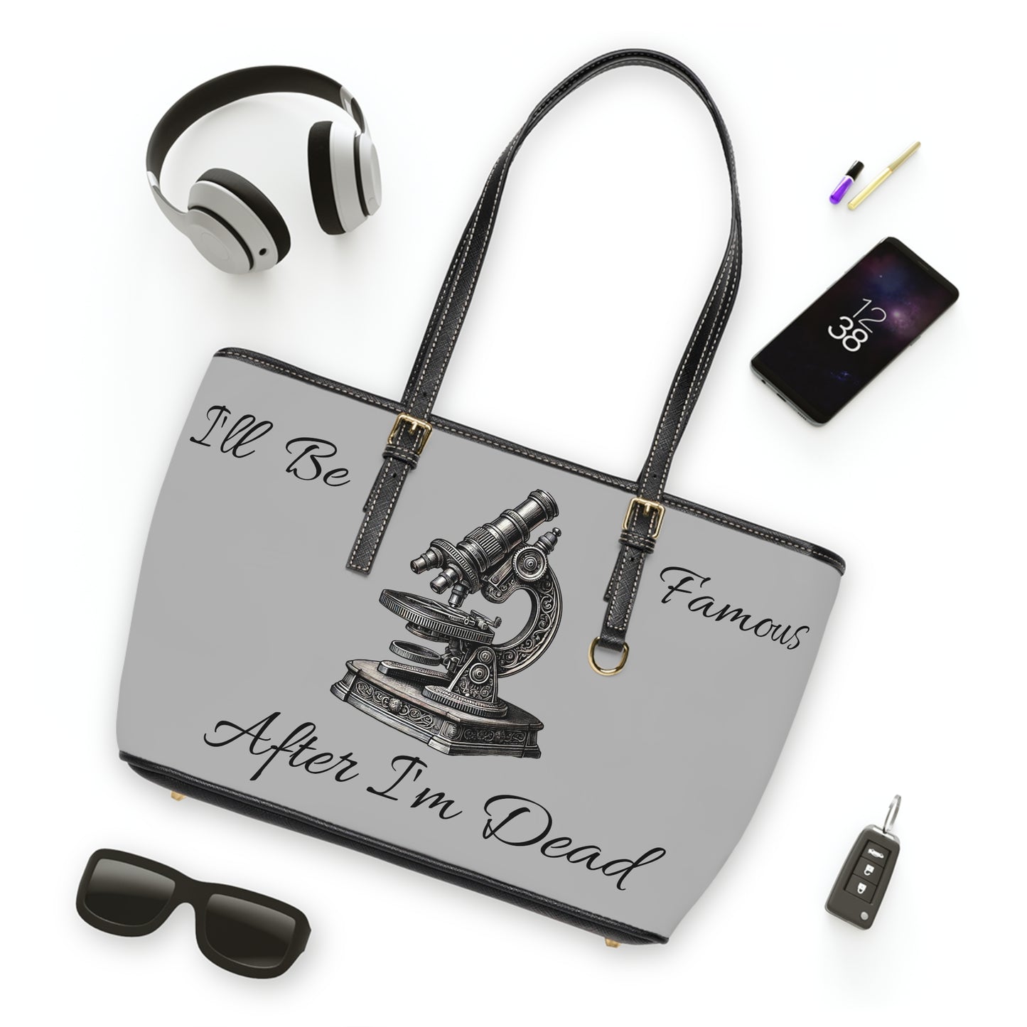 Scientist Shoulder Bag - I’ll be famous after I’m dead - PU Leather Shoulder Bag