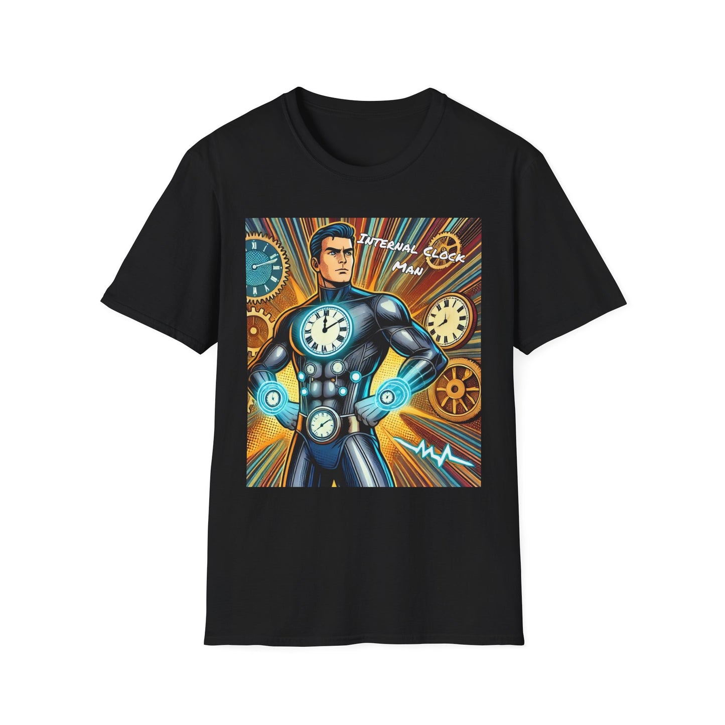 Internal Clock Man Super Hero Unisex T-Shirt