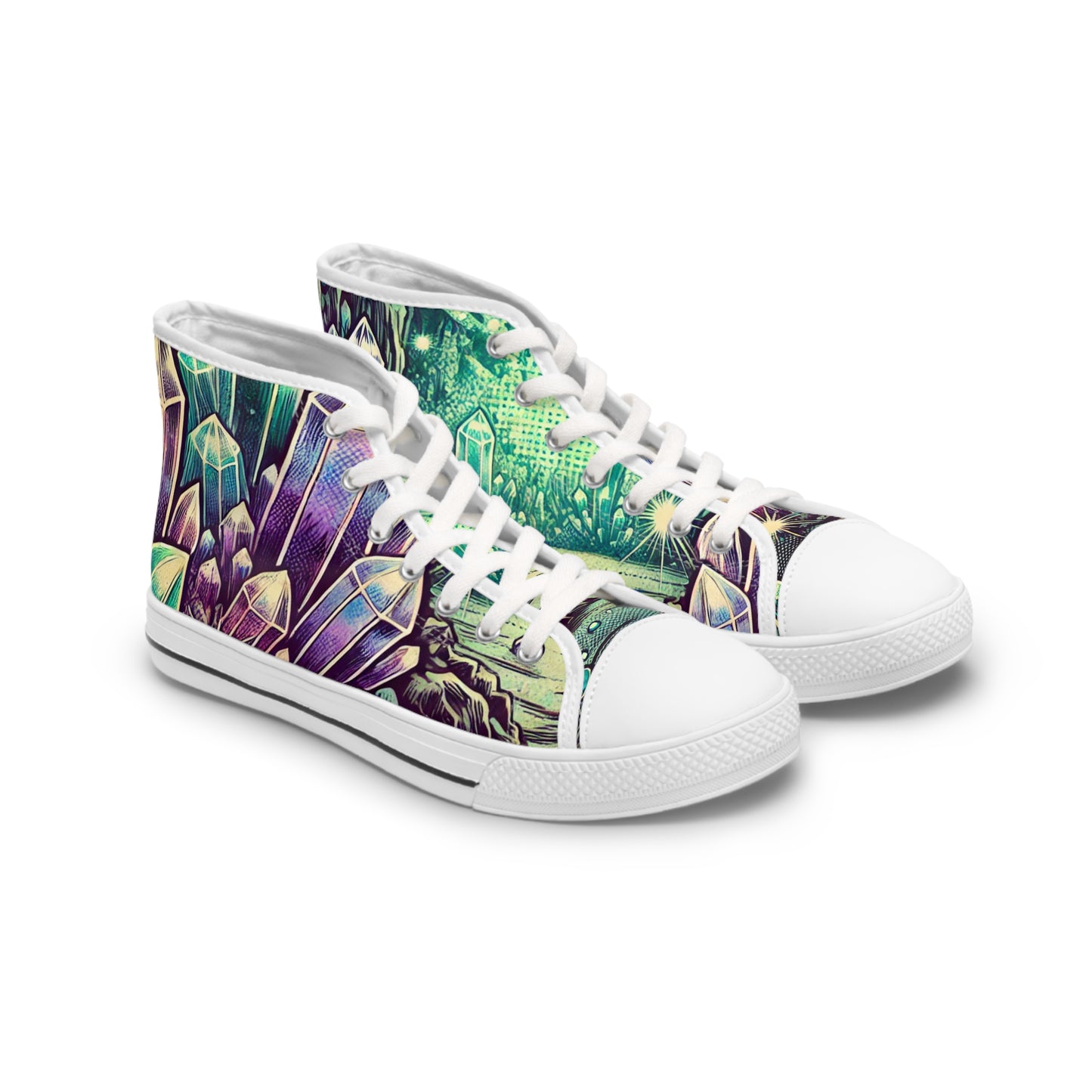 Crystals Women's High Top Sneakers