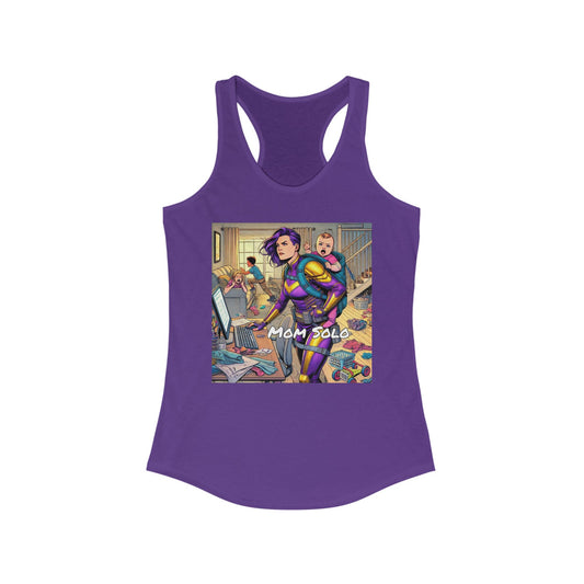 Mom Solo Super Hero Women's Racerback Tank