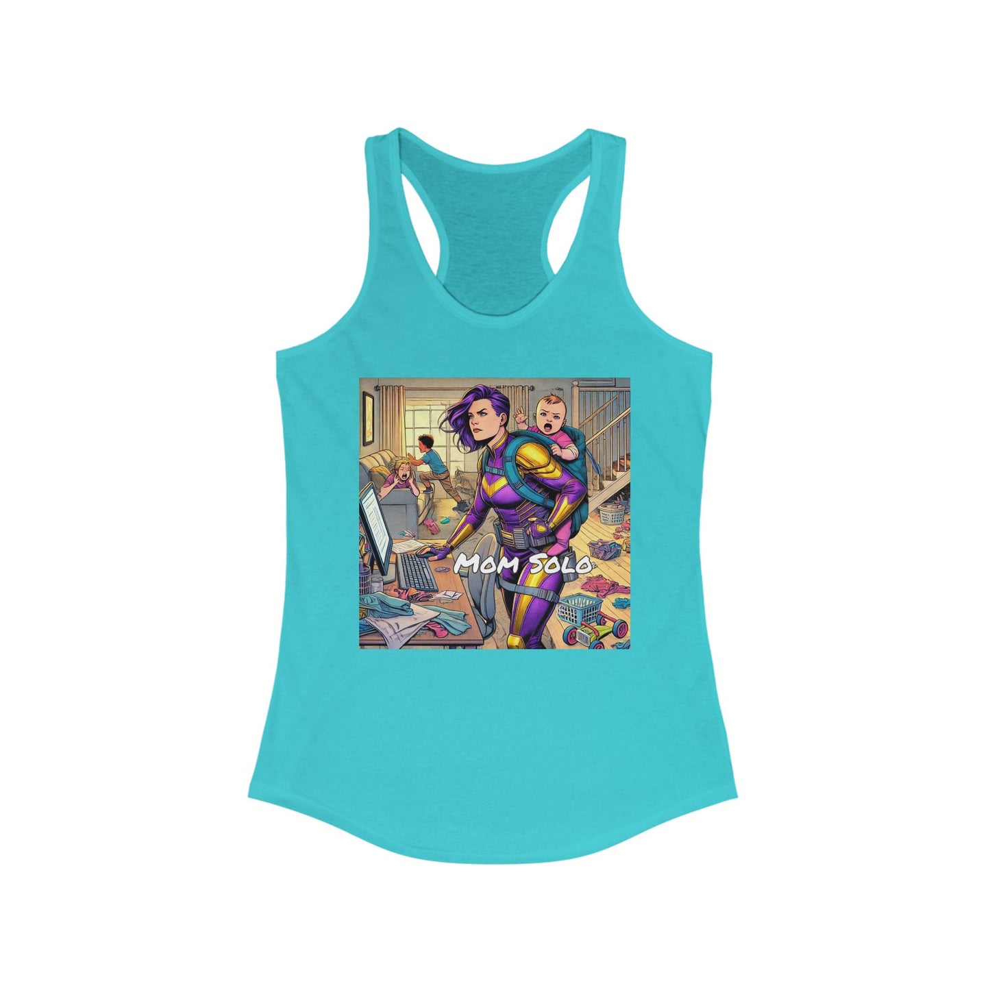 Mom Solo Super Hero Women's Racerback Tank