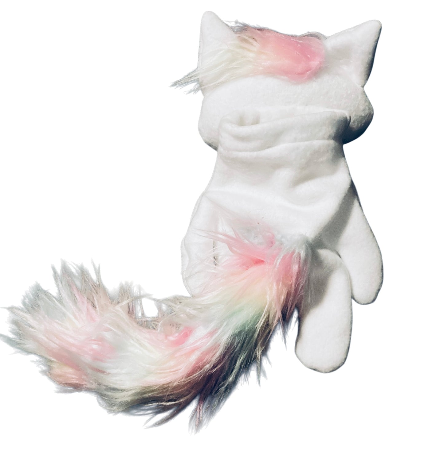 White Rainbow Fox Glove Puppet