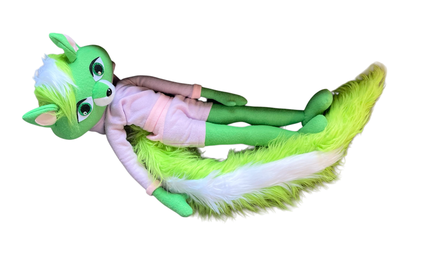 Skunk Girl Plushie Art Doll - One of a Kind