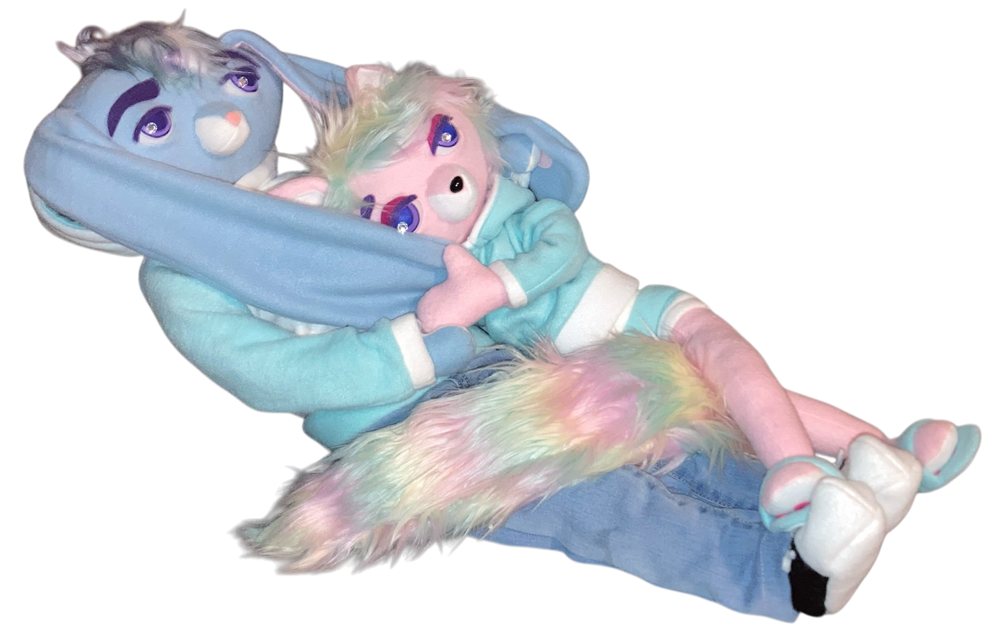 Foxy Girl 24 inch Plushie Art Doll with hoodie, shorts, and slippers