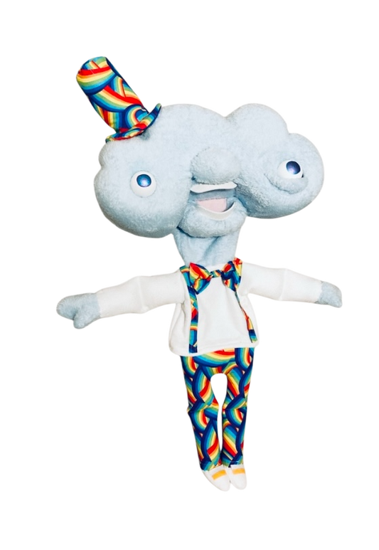 Cloud Puppet With Twitching Eyelid and Rainbow outfit